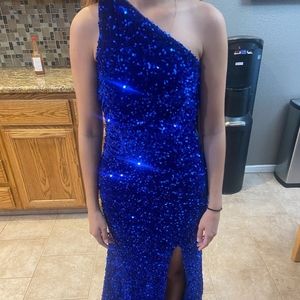 Blue Mermaid Formal Dress